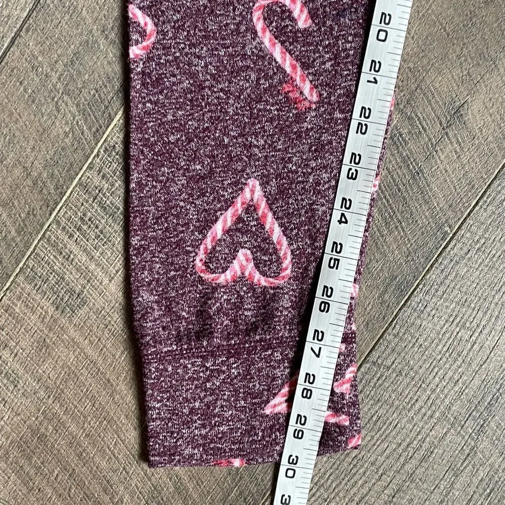 PINK by Victoria’s Secret, Purple & Pink, “Candy Cane Hearts”, Sleep Pants. Med.